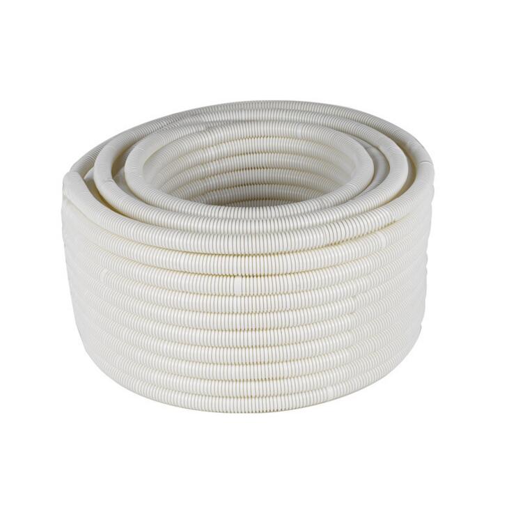 pvc塑料单壁单臂波纹管25防爆伸缩穿线管塑料软管管材价格50米卷