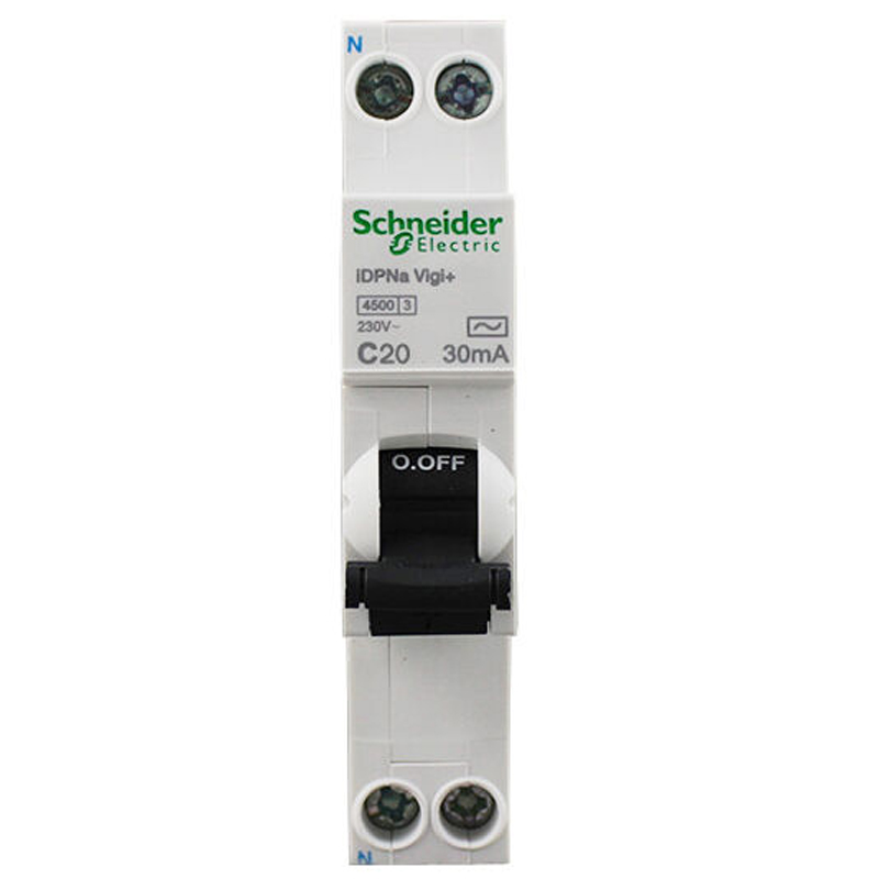 施耐德电气（Schneider Electric）带漏电保护断路器 空气开关 iC65N 1P C20A